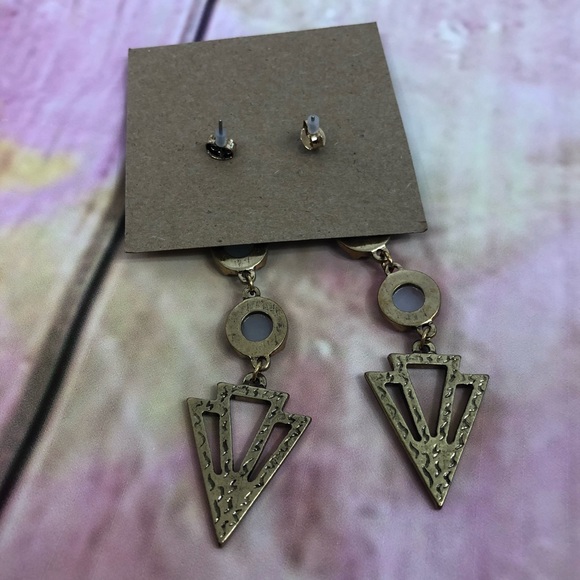 Kevia Frosted Stone & Pave Dagger Drop Earrings - Picture 3 of 4